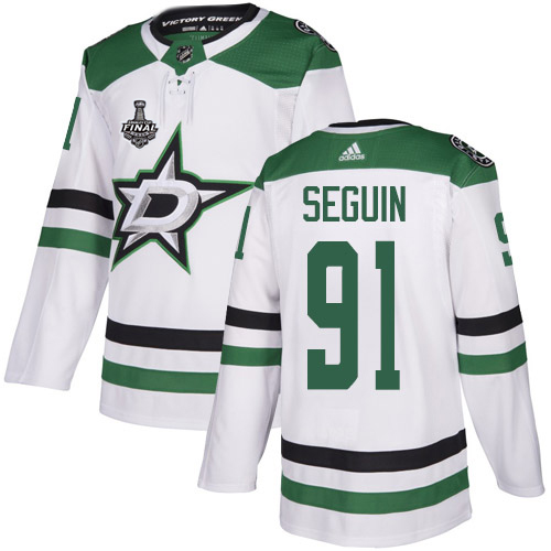 Adidas Men Dallas Stars #91 Tyler Seguin White Road Authentic 2020 Stanley Cup Final Stitched NHL Jersey->dallas stars->NHL Jersey